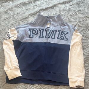 Victoria's Secret PINK Heather Gray Quarter-Zip Pullover